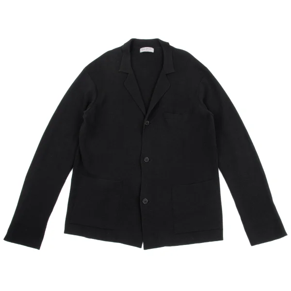 Yohji Yamamoto POUR HOMME Cotton Knit Jakcet Black 3 K-161647_001