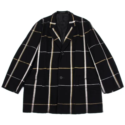 Yohji Yamamoto POUR HOMME Check Flannel Wool Jacket