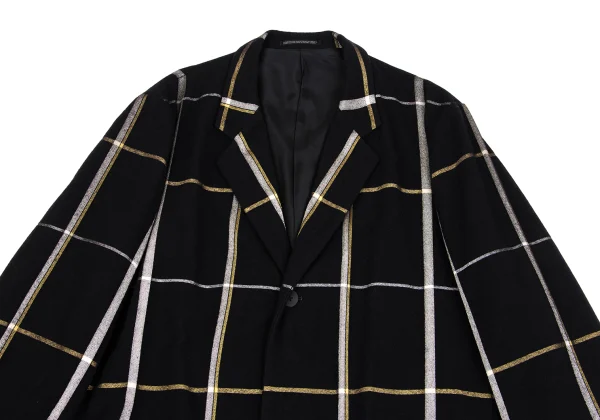 Yohji Yamamoto POUR HOMME Check Flannel Wool Jacket K-161648_002