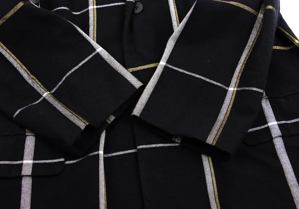 Yohji Yamamoto POUR HOMME Check Flannel Wool Jacket K-161648_006