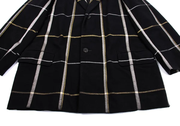 Yohji Yamamoto POUR HOMME Check Flannel Wool Jacket K-161648_008