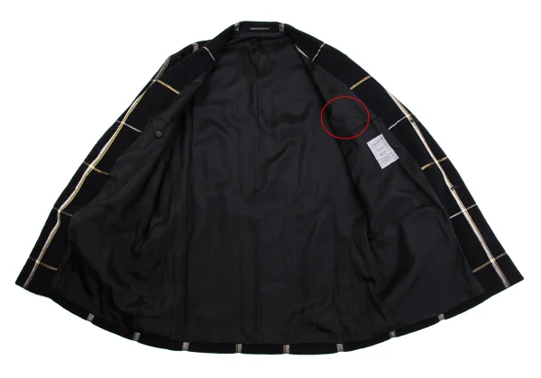 Yohji Yamamoto POUR HOMME Check Flannel Wool Jacket K-161648_011