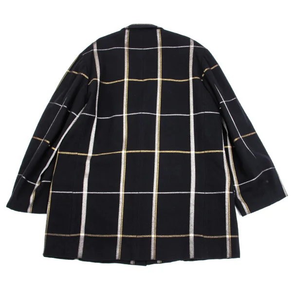 Yohji Yamamoto POUR HOMME Check Flannel Wool Jacket K-161648_013