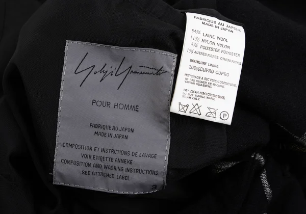 Yohji Yamamoto POUR HOMME Check Flannel Wool Jacket K-161648_016