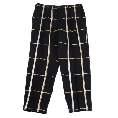 Yohji Yamamoto POUR HOMME Check Flannel Wool Pants