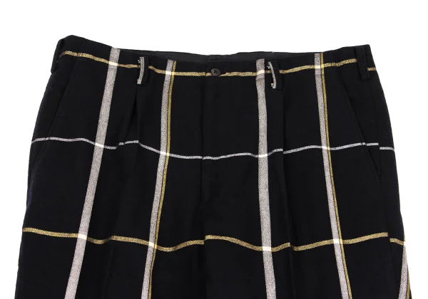 Yohji Yamamoto POUR HOMME Check Flannel Wool Pants K-161649_002