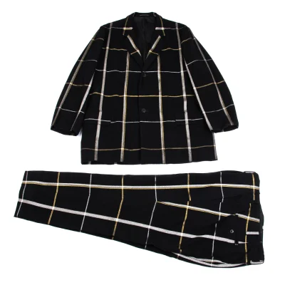 Yohji Yamamoto POUR HOMME Check Flannel Wool Jacket & Pants