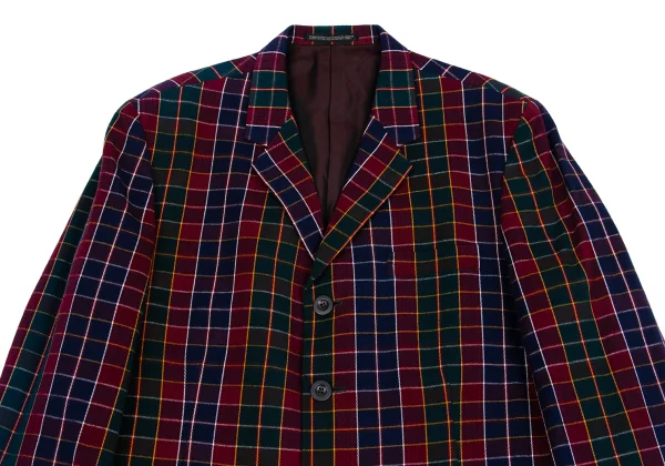 Yohji Yamamoto POUR HOMME Multi Color Wool Check Jacket K-161651_002