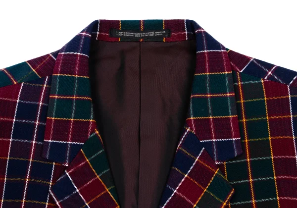 Yohji Yamamoto POUR HOMME Multi Color Wool Check Jacket K-161651_003