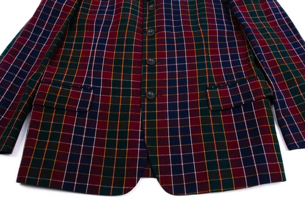 Yohji Yamamoto POUR HOMME Multi Color Wool Check Jacket K-161651_009