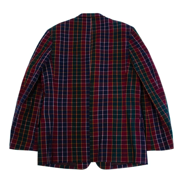 Yohji Yamamoto POUR HOMME Multi Color Wool Check Jacket K-161651_012