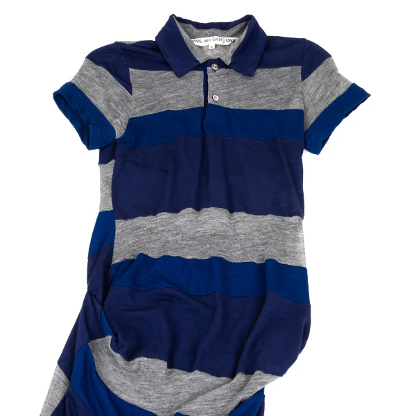 COMME des GARCONS Stripe Switching Asymmetry Dress K-161652_003