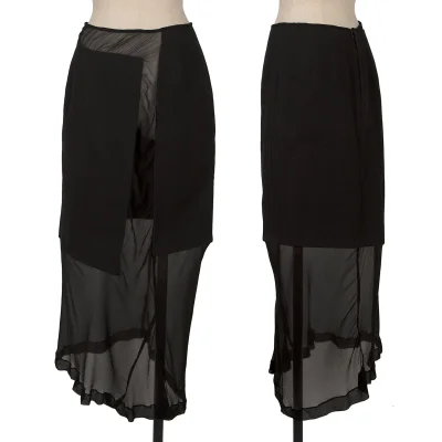 COMME des GARCONS See-through Switching Wool Skirt