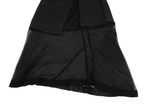 COMME des GARCONS See-through Switching Wool Skirt K-161653_006