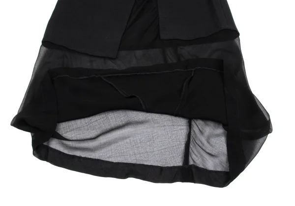 COMME des GARCONS See-through Switching Wool Skirt K-161653_007