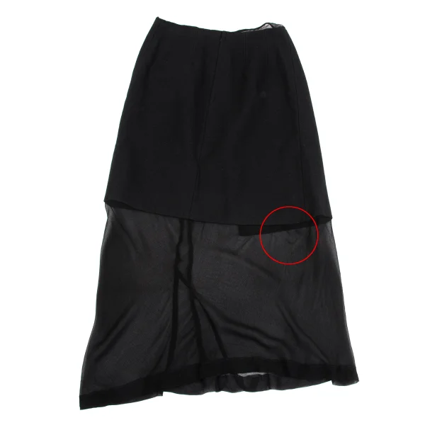 COMME des GARCONS See-through Switching Wool Skirt K-161653_008