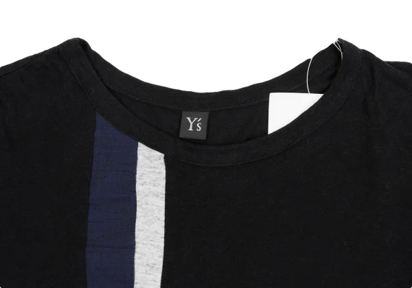 Y's Mixed Material Short Sleeve T-shirt K-161655_002