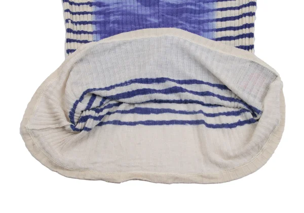 Jean Paul GAULTIER CLASSIQUE Frame Face Print Striped Rib Knit Top K-161656_010