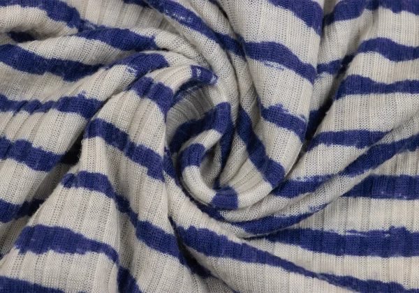 Jean Paul GAULTIER CLASSIQUE Frame Face Print Striped Rib Knit Top K-161656_014
