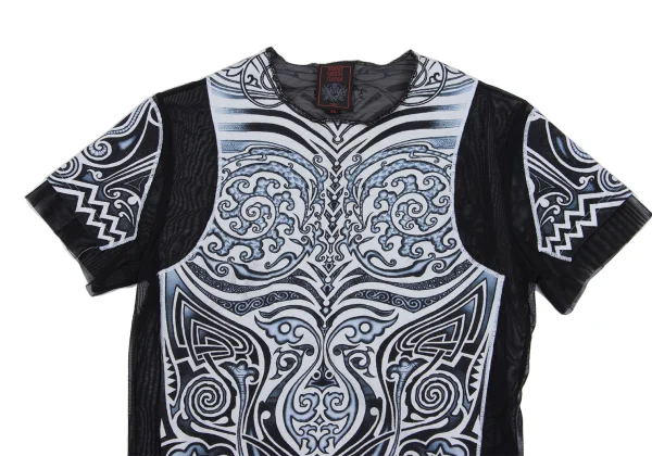 Jean Paul GAULTIER CLASSIQUE Tribal Tank Top Paste Mesh T Shirt K-161657_002