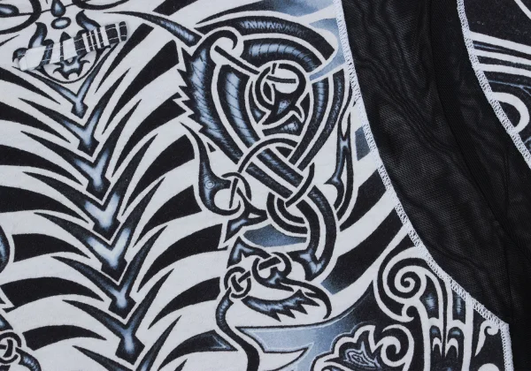 Jean Paul GAULTIER CLASSIQUE Tribal Tank Top Paste Mesh T Shirt K-161657_013