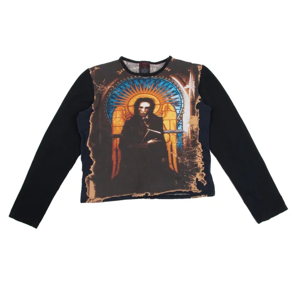 Jean Paul GAULTIER CLASSIQUE Marilyn Manson Printed Stretch T Shirt Black 48 K-161658_001