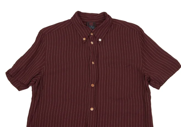 Jean Paul GAULTIER CLASSIQUE Rayon Striped Short Sleeve Shirt K-161660_002
