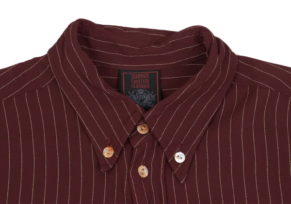 Jean Paul GAULTIER CLASSIQUE Rayon Striped Short Sleeve Shirt K-161660_003