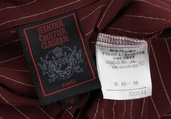 Jean Paul GAULTIER CLASSIQUE Rayon Striped Short Sleeve Shirt K-161660_013