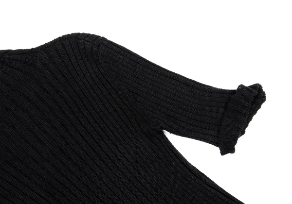 Jean Paul GAULTIER CLASSIQUE Linen 5/4 Sleeve Mock Neck Rib Knit K-161661_003