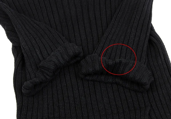Jean Paul GAULTIER CLASSIQUE Linen 5/4 Sleeve Mock Neck Rib Knit K-161661_004