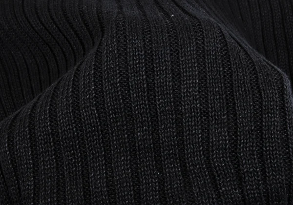 Jean Paul GAULTIER CLASSIQUE Linen 5/4 Sleeve Mock Neck Rib Knit K-161661_011
