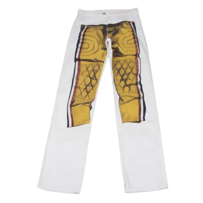 GAULTIER JEAN'S Trompe l'oeil Cotton Stretch Pants
