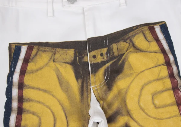 GAULTIER JEAN'S Trompe l'oeil Cotton Stretch Pants K-161664_004