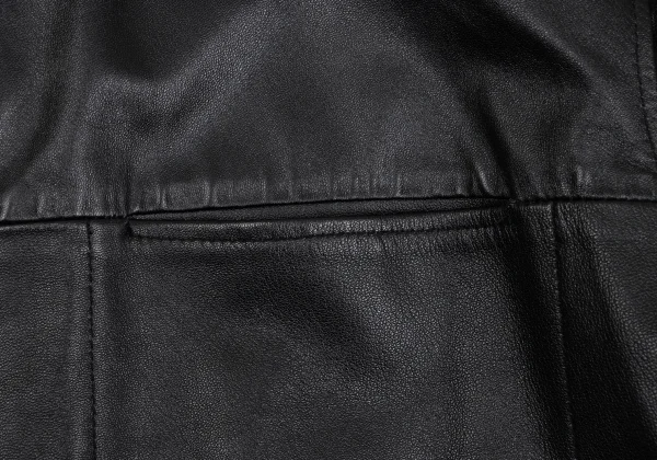 Paul Smith LONDON Silver 925 Cross Button Leather Shirt K-161667_006