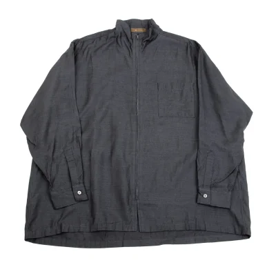 Y's for men Rayon Cotton High Neck Zip Shirt