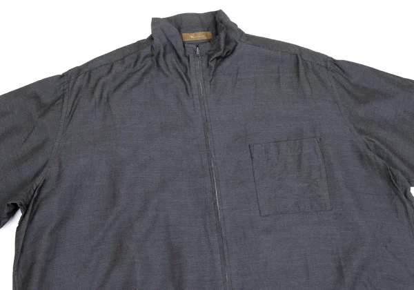 Y's for men Rayon Cotton High Neck Zip Shirt K-161669_002