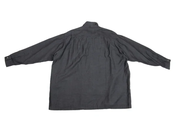 Y's for men Rayon Cotton High Neck Zip Shirt K-161669_010