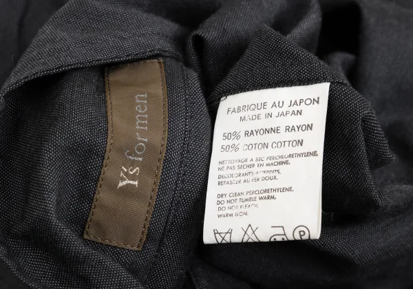 Y's for men Rayon Cotton High Neck Zip Shirt K-161669_013