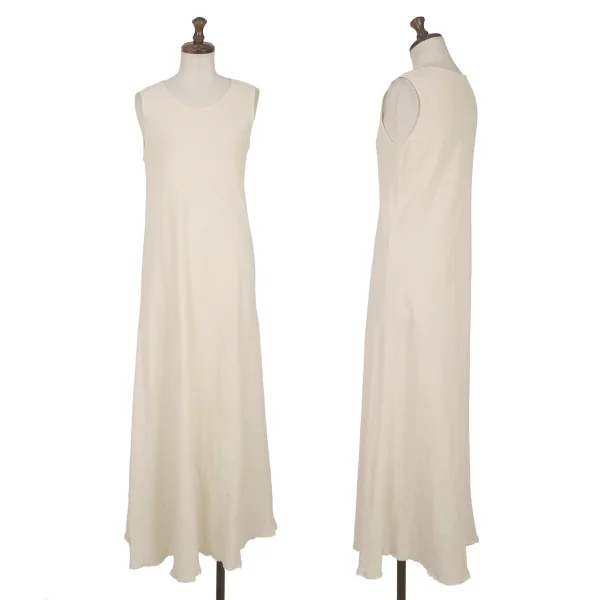 JURGEN LEHL Cotton hem Cutting Sleeveless Flare Dress Beige M K-161671_001