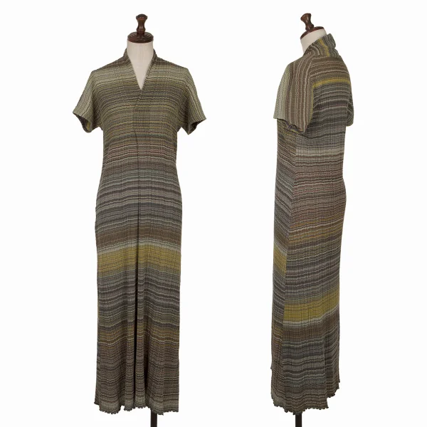 JURGEN LEHL Multi Stripe Woven Dress Green,Multi-Color M K-161672_001