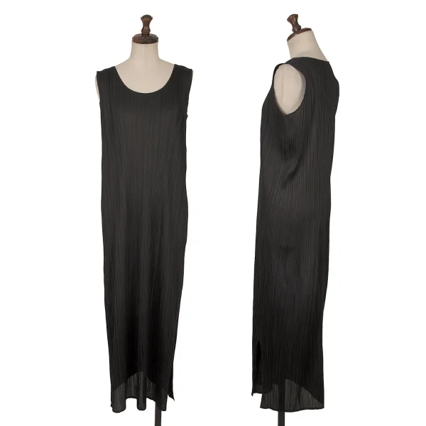 PLEATS PLEASE Sleeveless Long Dress Black 2 K-161683_001