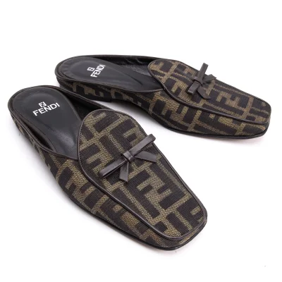 FENDI Zucca Pattern Mules