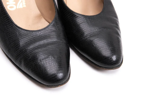 Salvatore Ferragamo Lizard Emboss Leather Pumps K-161693_003