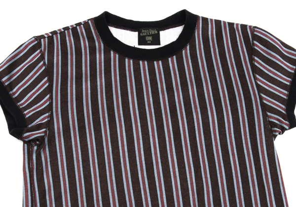 Jean Paul GAULTIER HOMME Nylon Cotton Metallic Stripe T Shirt K-161699_002