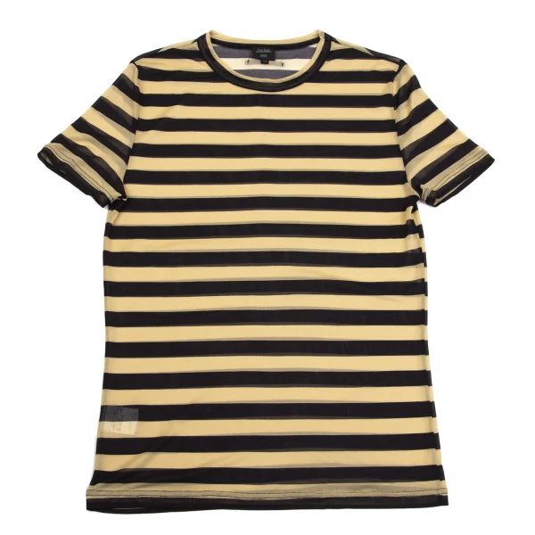 Jean Paul GAULTIER HOMME Acetate Poly See-through Striped T Shirt Yellow,Black 48 K-161700_001