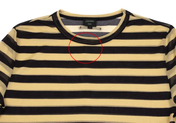 Jean Paul GAULTIER HOMME Acetate Poly See-through Striped T Shirt K-161700_002