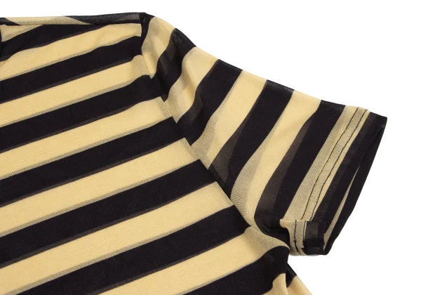 Jean Paul GAULTIER HOMME Acetate Poly See-through Striped T Shirt K-161700_005