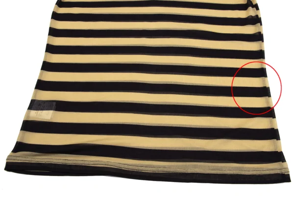 Jean Paul GAULTIER HOMME Acetate Poly See-through Striped T Shirt K-161700_006