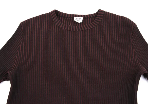 Jean Paul GAULTIER HOMME Bicolor Ribbed Knit Top K-161703_002